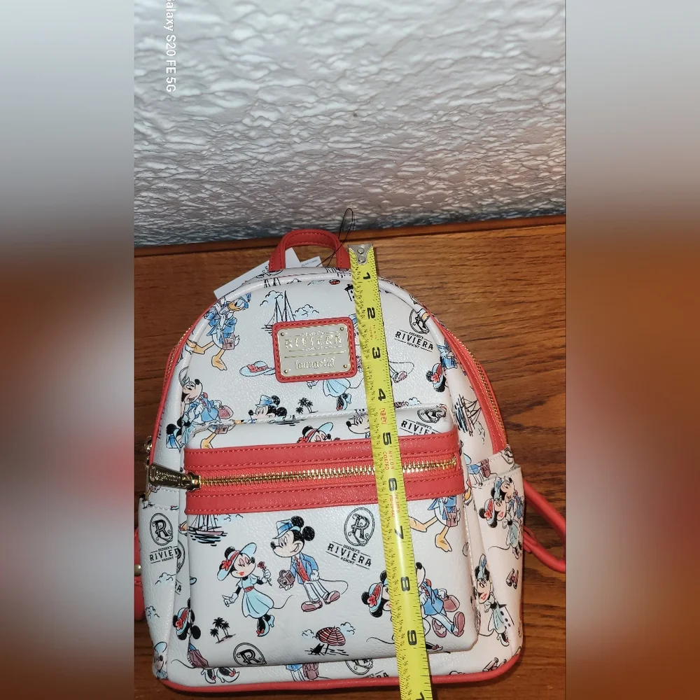 Loungefly Riviera Resort Disney Mickey and Minnie  Mouse Mini Backpack - Picture 3 of 10